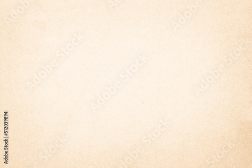 Brown recycled craft paper texture background. Cream cardboard texture, Old vintage page or grunge vignette. Pattern rough art creased grunge letter. 