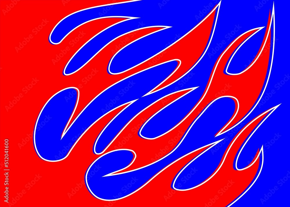 Fototapeta premium Simple background with flame pattern