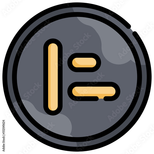 LEFT ALIGNMENT filled outline icon,linear,outline,graphic,illustration