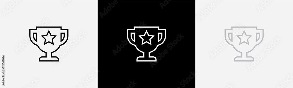 Trophy line icon, symbol, vector illustration Trophy line icon, symbol, vector illustration