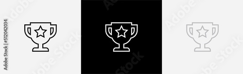 Trophy line icon, symbol, vector illustration