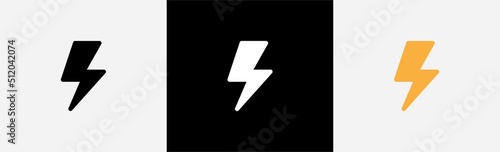 Photographie Lightning bolt icon set