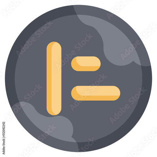 LEFT ALIGNMENT flat icon,linear,outline,graphic,illustration