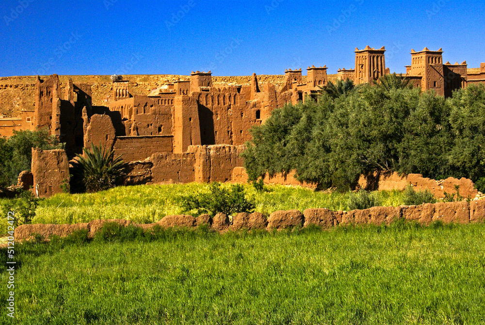 Fototapeta premium Kasbah de Aït Benhaddou (S.XVI). Cordillera del Atlas. Marruecos. Magreb. Africa.