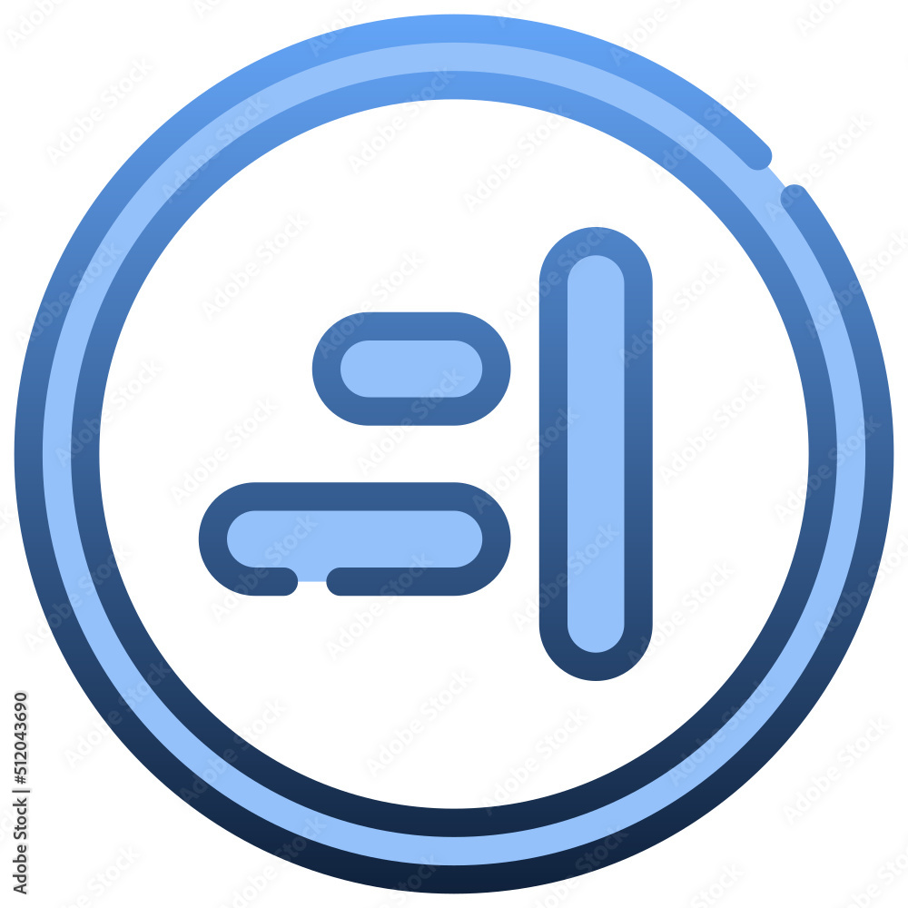 RIGHT ALIGN Gradient icon,linear,outline,graphic,illustration RIGHT ALIGN Gradient icon,linear,outline,graphic,illustration