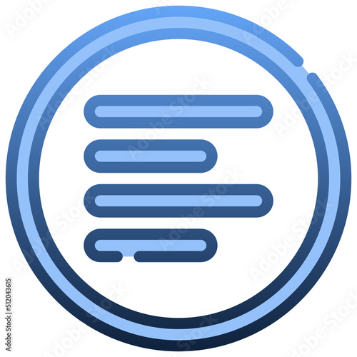LEFT ALIGN Gradient icon,linear,outline,graphic,illustration