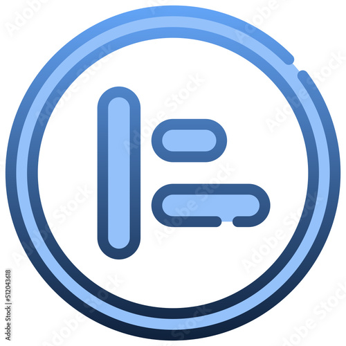 LEFT ALIGNMENT Gradient icon,linear,outline,graphic,illustration
