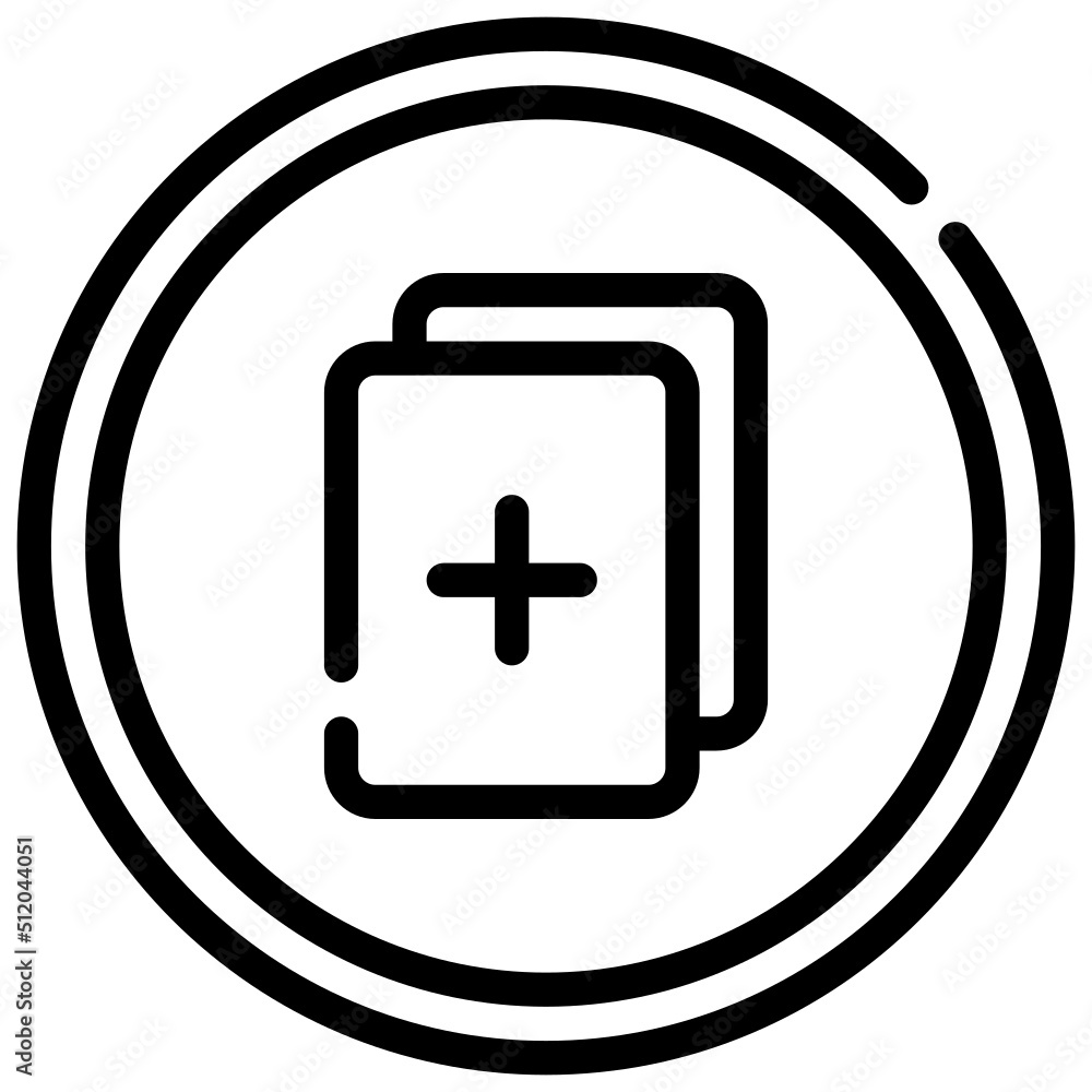 Fototapeta premium ADD FILE line icon,linear,outline,graphic,illustration