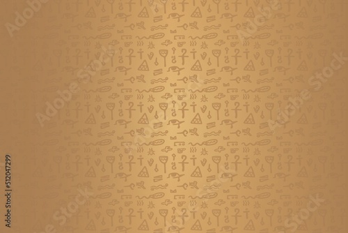 abstract hieroglyphs in ancient Egyptian style vector background