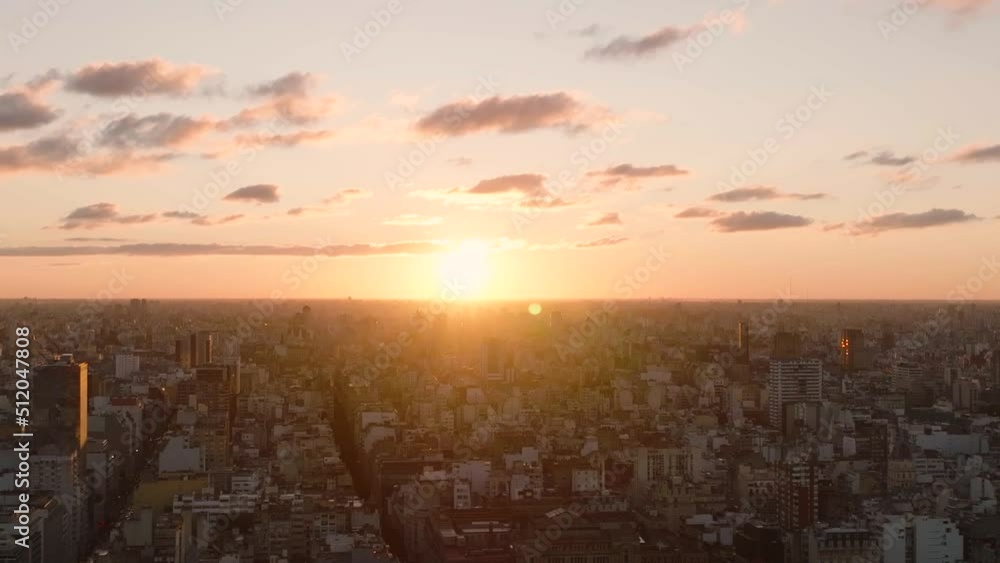 Panoramic view of the city of Buenos Aires Argentina, drone 4k, sunset. Panoramic view of the city of Buenos Aires Argentina, drone 4k, sunset.