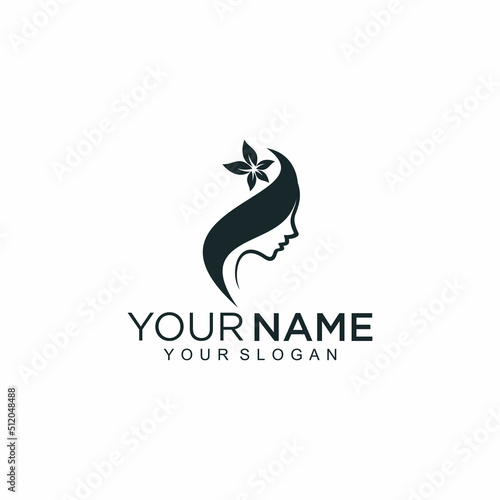 Beauty salon logo design vector template