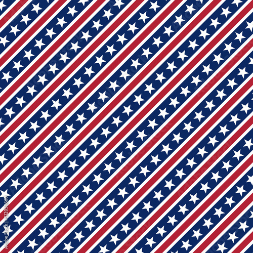 Abstract American flag pattern background. Wallpaper red and blue stripes. Independence day USA concept. Vector Illustration.