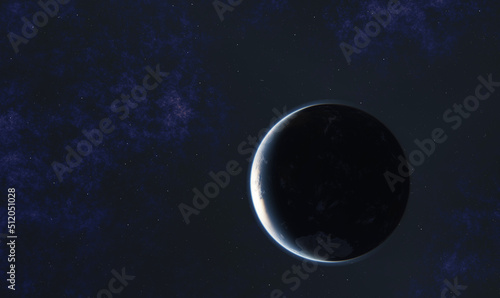 Fototapeta Naklejka Na Ścianę i Meble -  Planet in space, sun rising