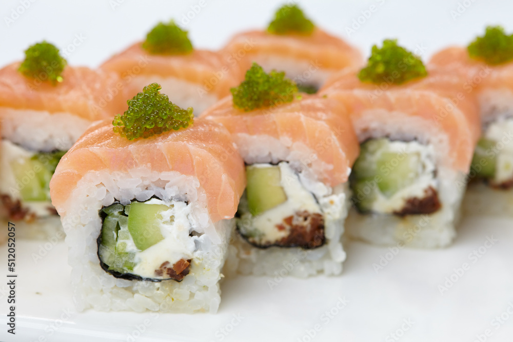tasty sushi on the white tasty sushi on the white