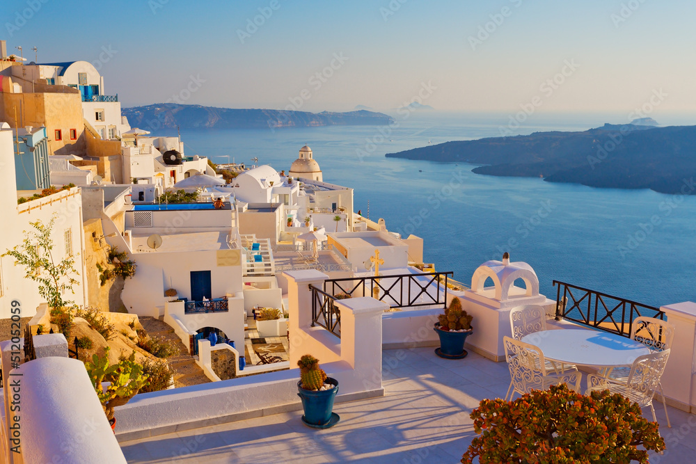 Wunderschöne Insel Santorini, Griechenland - obrazy, fototapety, plakaty 
