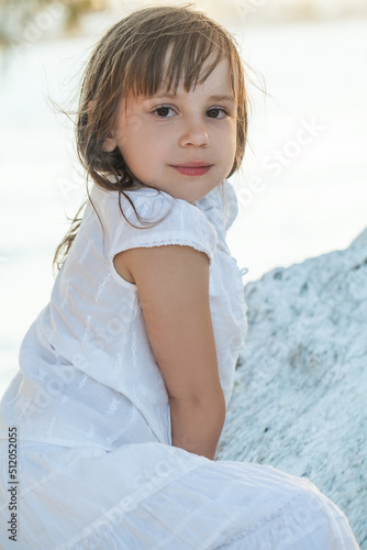 Cute little girl in the summer, portrait