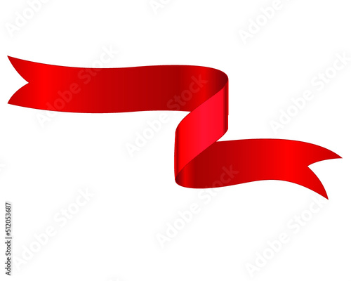 red ribbon banner isolated on a white background © natalushka