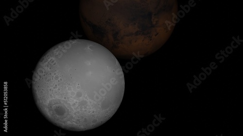 3d render sci-fi new planet earth in galaxy black scene wallpaper backgrounds