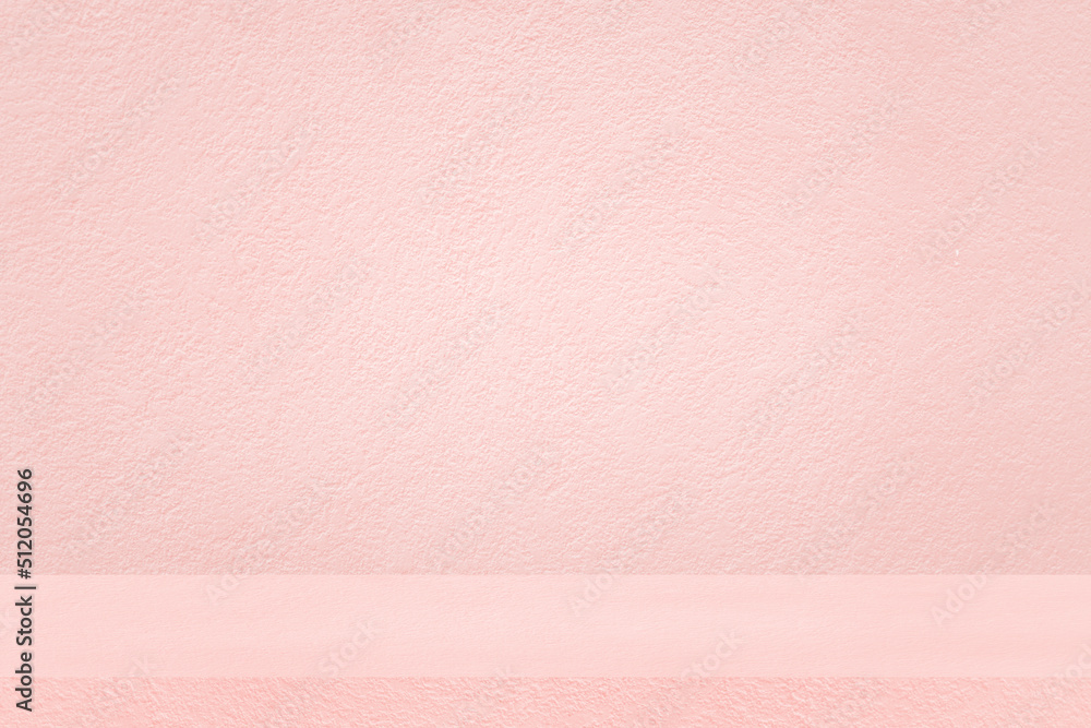 Fototapeta premium luxury perspective of pastel pink concrete shelf on grunge wall for exterior or interior and display show products, studio room