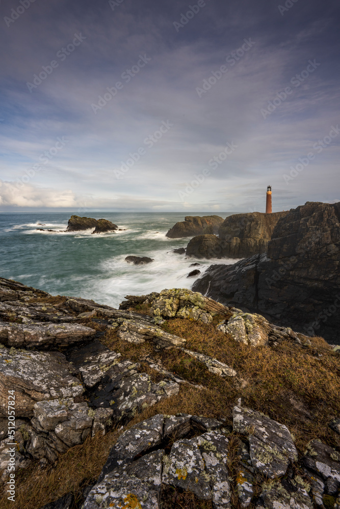 Butt of Lewis Lighthouse with rugged coast, Isle of Lewis, Outer Hebrides, Scotland Butt of Lewis Lighthouse with rugged coast, Isle of Lewis, Outer Hebrides, Scotland
