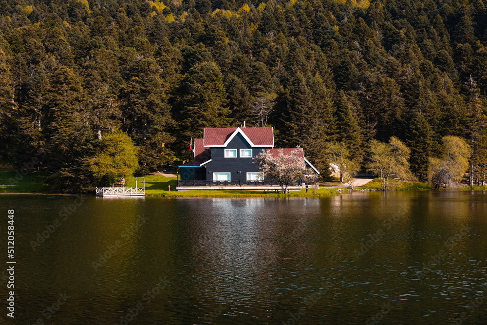 Bolu Golcuk Nature Park and famouse guest house near the lake in Turkey