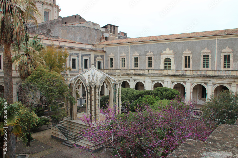 benedictine monastery in catania in sicily (italy) 