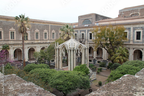 benedictine monastery in catania in sicily (italy) 