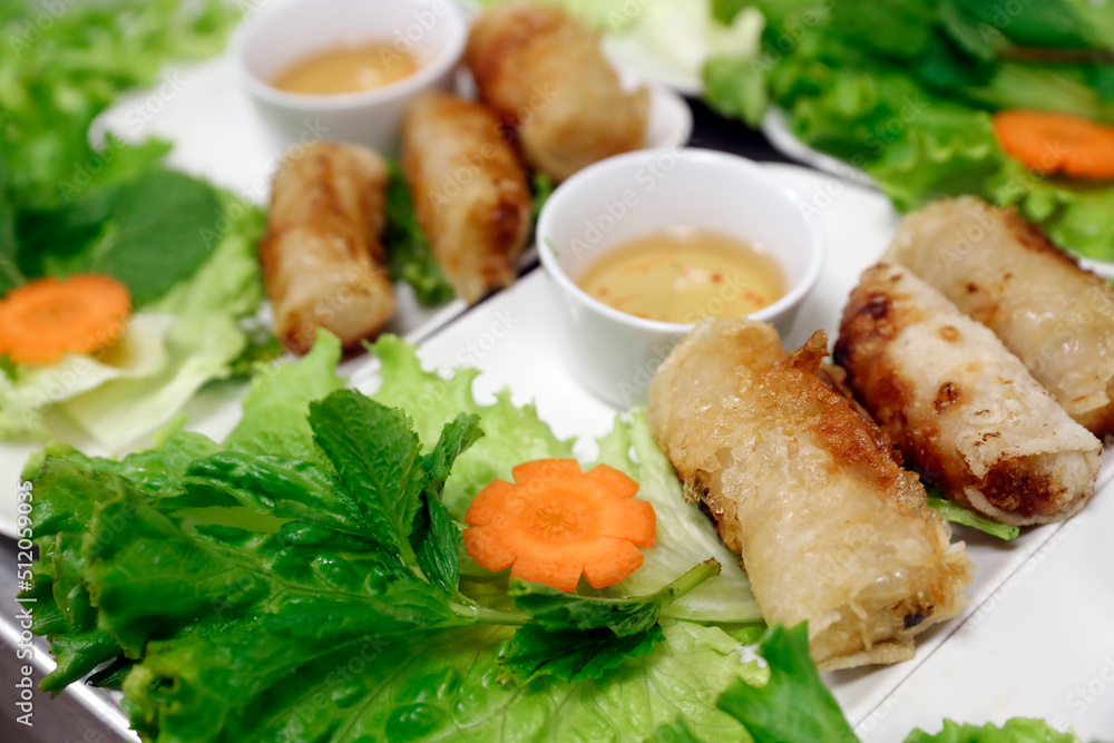 Asian cuisine, authentic Vietnamese Spring Rolls (Nem Ran Hay Cha Gio), Haute-Savoie Asian cuisine, authentic Vietnamese Spring Rolls (Nem Ran Hay Cha Gio), Haute-Savoie