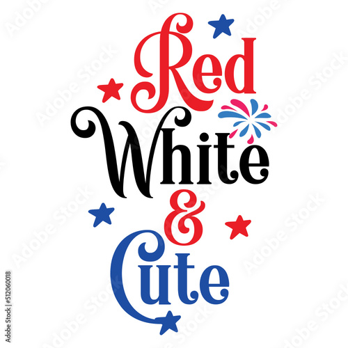 Red White and Cute svg