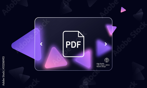 Calendar set icon. Alarm clock, watch, percent, reminder, important event, anniversary, week, day. Date and time management concept. Glassmorphism style. Vector line icon for Business and Advertising