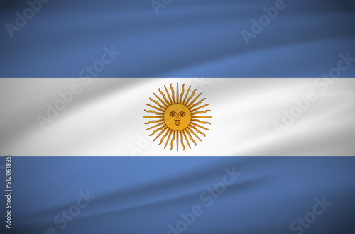 Realistic Wavy Argentina flag background vector. Argentina Independence Day Vector Illustration.