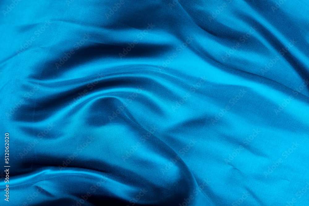 Obraz premium blue fabric texture background, abstract, closeup texture of cloth