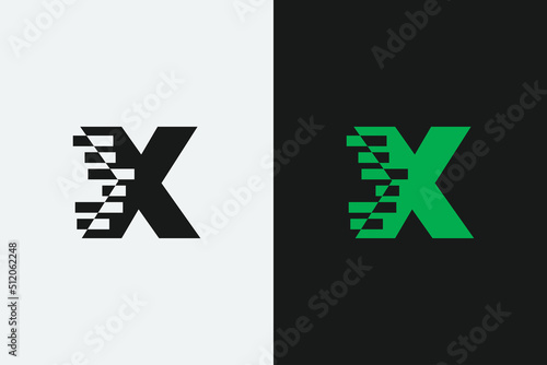 X letter iconic transformation shape vector logo design. Creative brand logo illustration. X typography abstract text vector design. X Initial style letter mark logo.