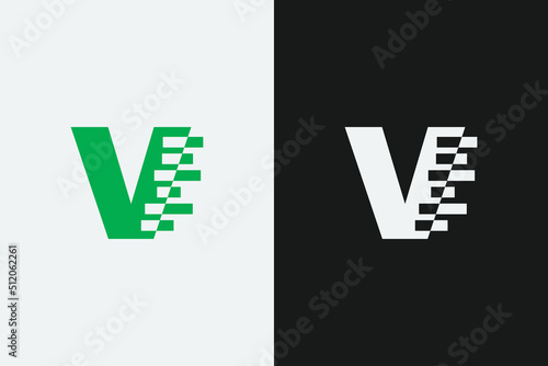 V letter iconic transformation shape vector logo design. Creative brand logo illustration. V typography abstract text vector design. V Initial style letter mark logo.