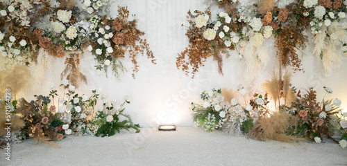 wedding flower decoration selective focus, soft focus of white flower