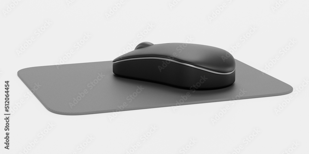 Realistic 3D Render of Mouse with Mousepad Realistic 3D Render of Mouse with Mousepad