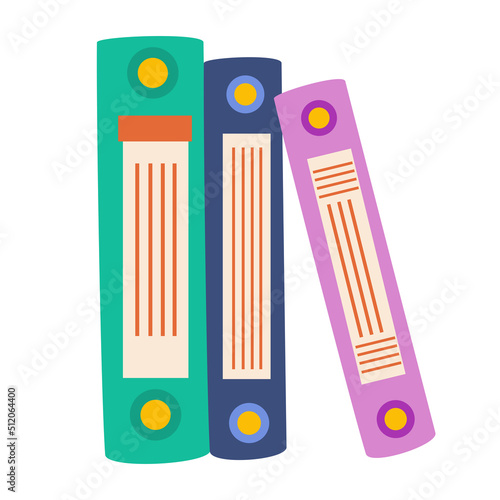 Folders with files and documents. Office supplies. The concept of office, work and study. Icon or logo sign symbol vector illustration. isolated on white background