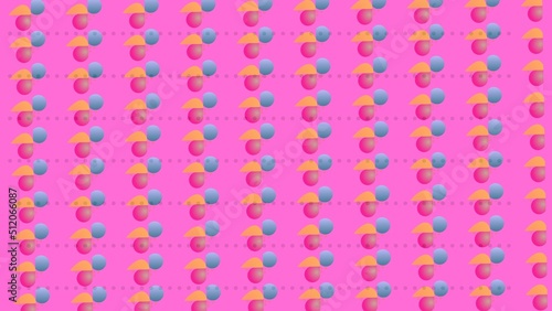 pink background with circles