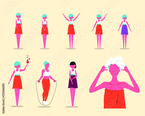easily editable women vector character © Pradeep