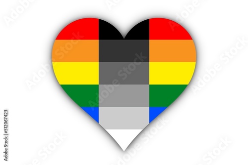 Bandera Homoflexible en corazón photo