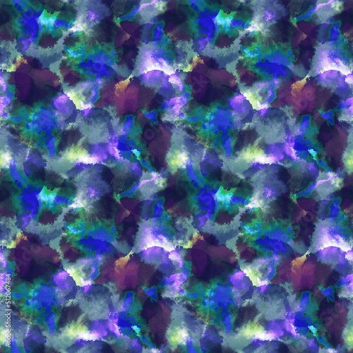 Fototapeta Naklejka Na Ścianę i Meble -  Seamless abstract pattern with multicolor watercolor spots