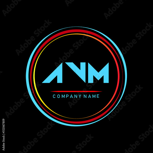 AVM,A V  M letter initial beauty monogram logo design ,fashion, creative letter logo design , A V M creative letter logo design, Initials A V M Logo Linked With Circle,letter logo design,letter 