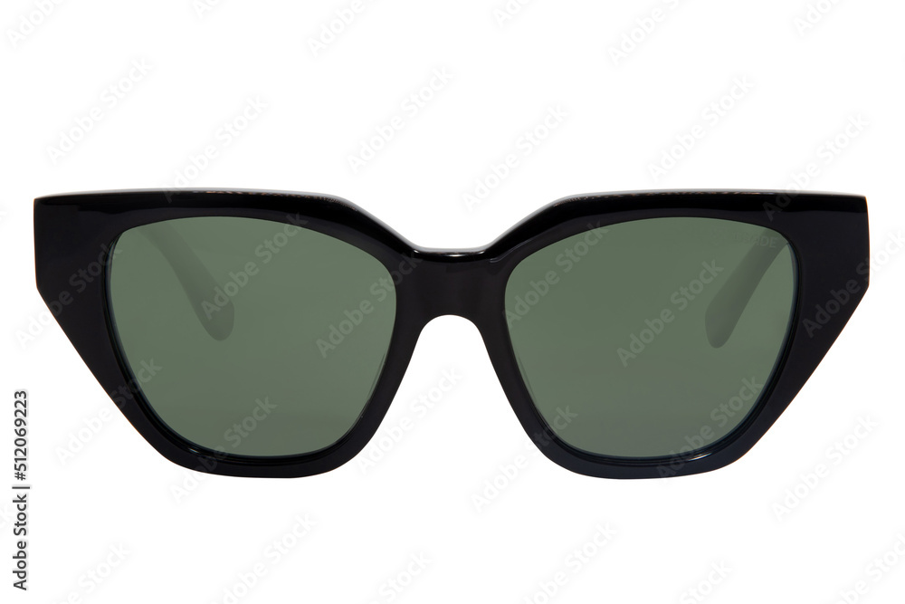 Fototapeta premium Sunglasses for female black shades with black frame front view