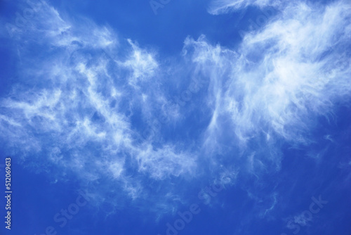 Photography Cirrus clouds on blue sky