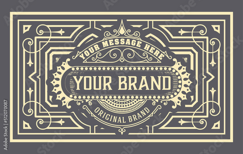 Western card with vintage style