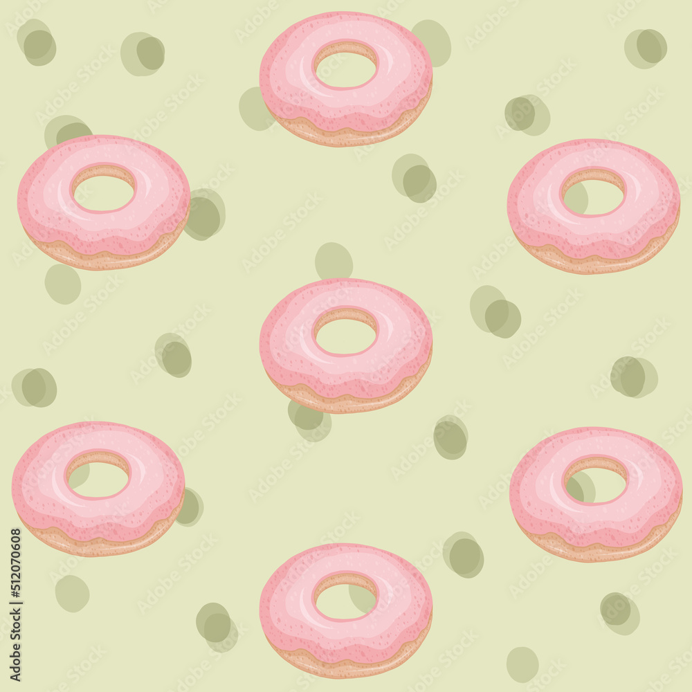 Pink donuts background Pink donuts background