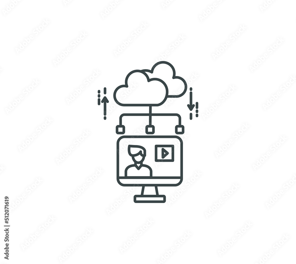 cloud network data service icon cloud network data service icon