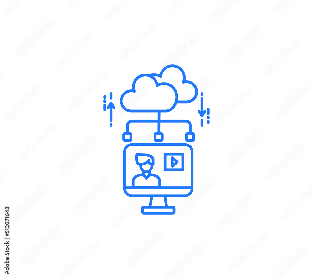 cloud network data service icon cloud network data service icon