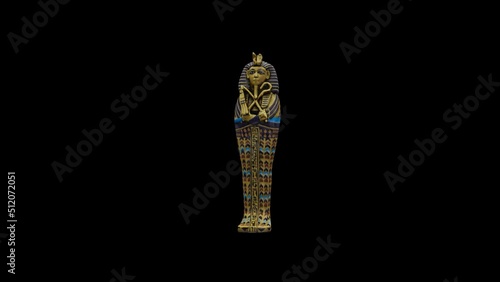 Tutankhamun Tomb animation.Full HD 1920×1080.10 Second Long. Alpha Transparent. photo