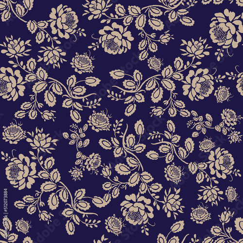 seamless pattern background with roses